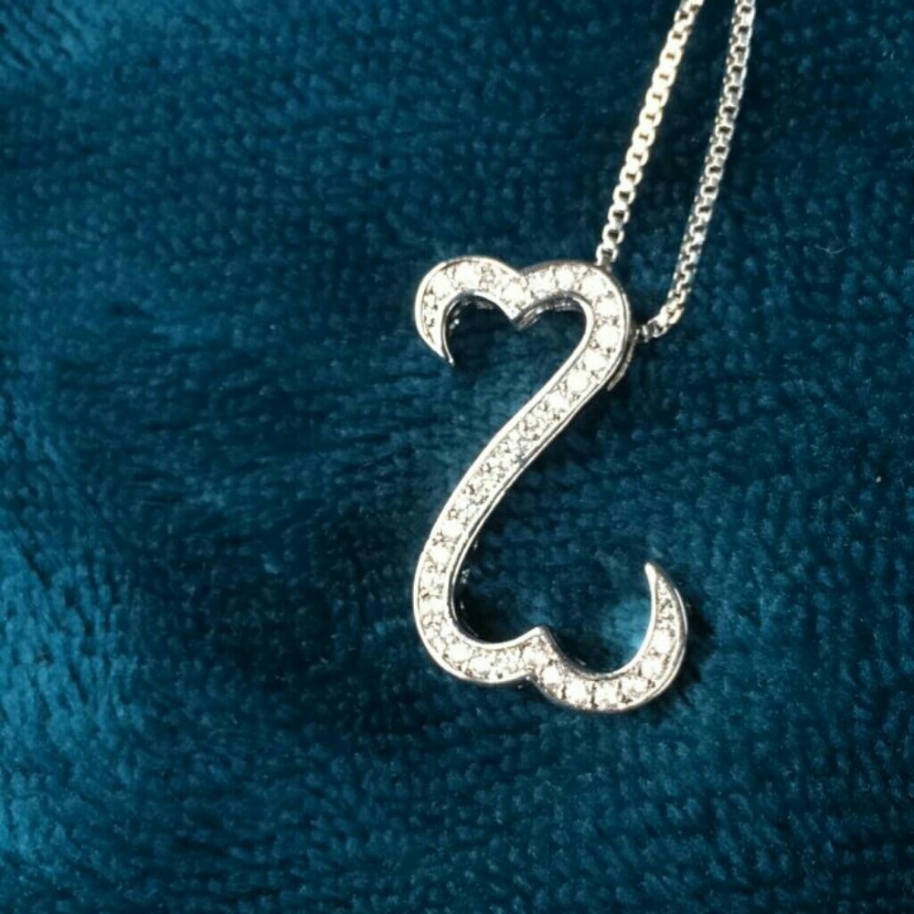 open heart necklace 1/2 CT TW diamond